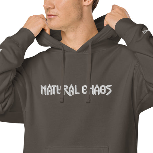 “Natural Chaos” Minimalist Embroidery Pigment Dyed Hoodie